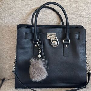 Michael Kors Black Leather Tote Bag